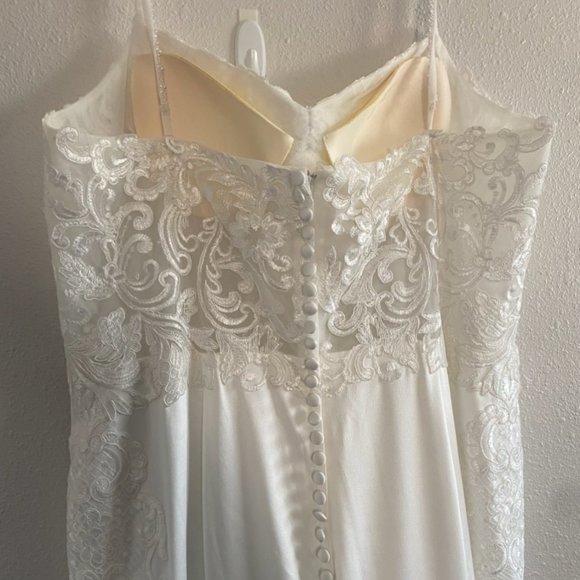 AW ANIAS WEDDING DRESS Bridal Gown Bride Size 16 - Picture 11 of 16